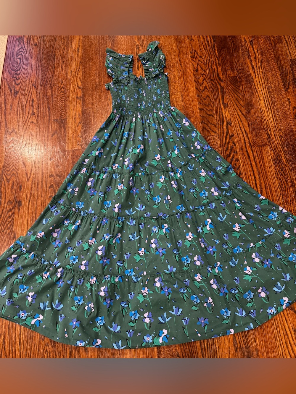 Hill House The Ellie Nap Dress in Emerald Space Size XXS